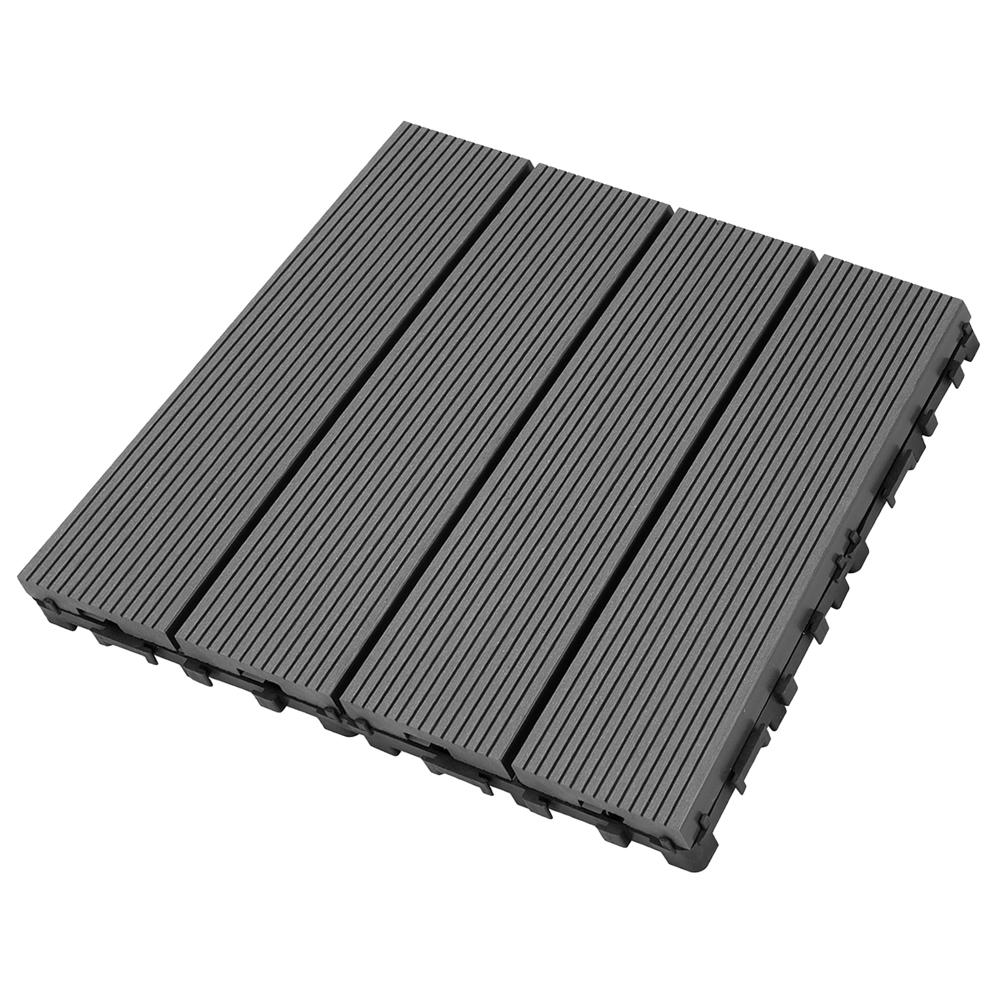 Interlocking WPC Deck Tiles, Waterproof Indoor & Outdoor Flooring for Patio, Balcony, Porch, Backyard, Bedroom