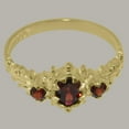 thumbnail image 6 of LBG British Made 10k Yellow Gold Natural Garnet Womens Anniversary Ring - 33 size options - Size 8.75, 6 of 9