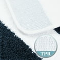 thumbnail image 6 of REGALWOVEN Microfiber Striped Bathroom Rugs, Shaggy Soft Thick&Water Absorbent Bath Mat Moroccan Blue&White 20"x31", 6 of 8