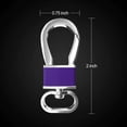 thumbnail image 2 of 4 Pack Metal Keychain Key Clip Hook, Key Rings Key Chain Ring Holder Organizer for Car Key Finder, Black , Rose Gold , Cyan , Violet, 2 of 6