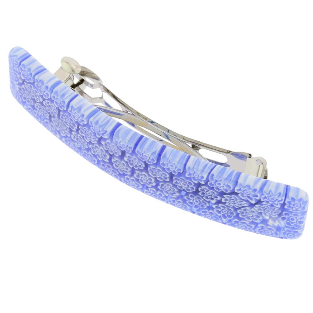 GlassOfVenice Murano Glass Millefiori Hair Clip - Tender Blue