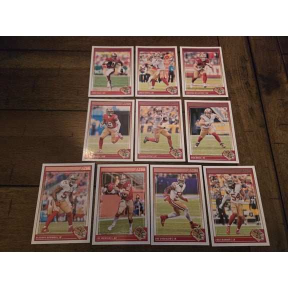 2024 Panini Score San Francisco 49ers Base No SP Veteran Team Set of 10 Cards: # 244 Brock Purdy # 245 Christian All Cards Pack Fresh, Hand Co