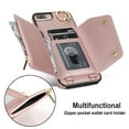 thumbnail image 6 of Allytechgroup Wallet Case for Apple iPhone 8 Plus/7 Plus, RFID Blocking Crossbody Shoulder Strap Hand Wrist Cards Holder Ring Stand Bumper Drop Protection Phone Case for Girls Women, Rosegold, 6 of 9