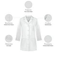 thumbnail image 3 of Panda Uniform Medical Lab Wear for Women, Doctor Coat, L, White, 3 of 8