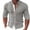 Grey, variant on FBMDBB Mens T Shirts Short Sleeve Men's Shirt Button Up Casual Shirt Beach Black White Long Sleeve Standing Collar Spring & Summer Casual Daily Clothing