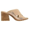 SOREL Nadia Mule Natural Tan Full Grain Leather/Metallic Suede