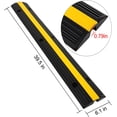 thumbnail image 5 of 1 Channel 4 Pack Hose Protector Ramp Cable Protector Ramp for Cords Anti-Skid Rubber Cable Ramp Speed Bumps Outdoor Cable Cover Heavy Duty Driveway Curb Ramps for Asphalt Yellow,Black, 5 of 5