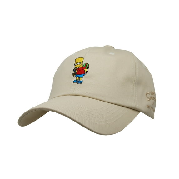 WITHMOONS The Simpsons Bart Embroidery Baseball Cap Simple Hat HL11364 (Beige)