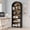Black, variant on Fnova 6-Tier 77" Tall Arched Bookcase, Wooden Open Bookshelf Display Shelf for Living Room Bedroom Office Library, Black