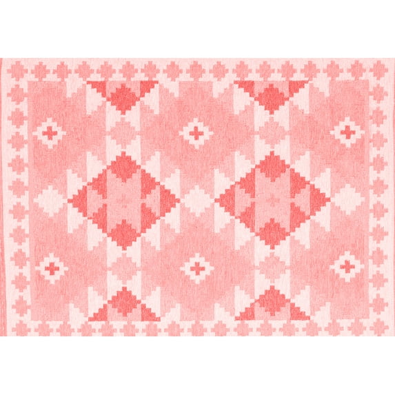 Ahgly Company Indoor Rectangle Southwestern Red Country Area Rugs, 3' x 5'