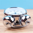 thumbnail image 2 of QINXIN 4 Inch Metal Round Alarm Clock Accurate Mute Retro Luminous Bedside Clock With Night Light Function, 2 of 8