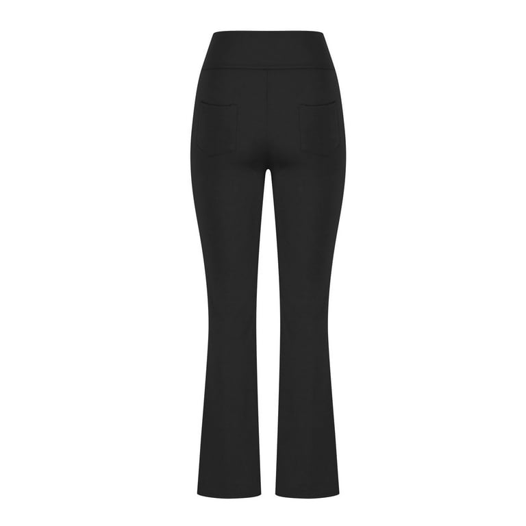 high waisted black bootcut dress pants Butt lift Super High Waist Stretch Bootcut Dress Pants Black main image 0