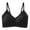 #0194-Black, variant on Women's Floral Embroidered Wireless Push Up Bra, Adjustable Straps Breathable Thin, Soft Stretch Polyester Fabric, Smooth Demi Cup Gather for Daily Casual Gift
