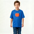 thumbnail image 2 of Boys Graphic T-Shirt Cute Red Apple Fruit Kids Tees 100% Cotton Short Sleeve Tops Ages 4-13Y, 2 of 4