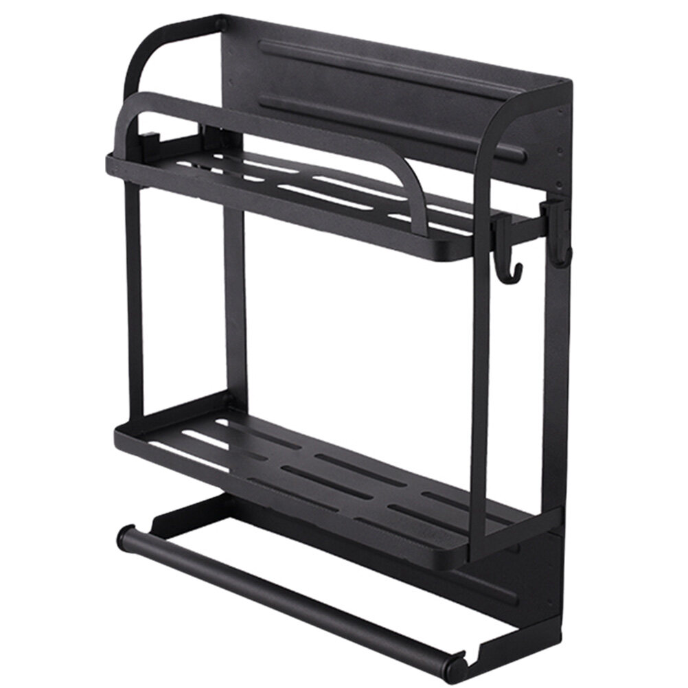 Kitchen Refrigerator Storage Rack Paper Towel Roll Holder Side