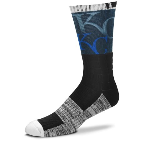 Kansas City Royals For Bare Feet Blackout Crew Socks - L