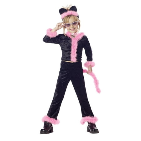 California Costume Girl Plush Black Kitty Halloween Costume Cat Suit