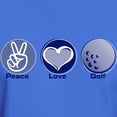 thumbnail image 3 of CafePress - Peace Love Golf Dark T Shirt - Men's Classic Graphic Cotton T-Shirt, 3 of 4