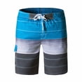 thumbnail image 1 of Honeeladyy Men's Hawaiian Shorts Elastic Waist Drawstring Pocket Slim Fit Capris Beach Pants Casual Home Holiday Surfing Pants Shorts Men Loose Drawstring Elastic Shorts, 1 of 8