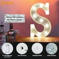 thumbnail image 4 of LED Marquee Letter Lights, Light Up Silver Letters Glitter Alphabet Letter Sign Battery Powered for Night Light Birthday Party, 4 of 4