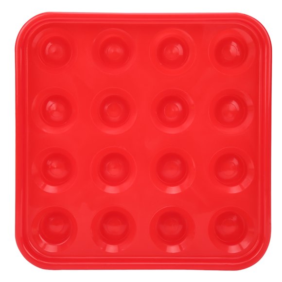 Keenso Billiard Supplies,Black Plastic Billiard Ball Tray 16 Holes Storage Holder Box Billiards Accessories