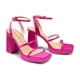 thumbnail image 3 of Sandalias DREAM PAIRS con Plataforma y Tacones de Tiras para Mujer en Rosa Fucsia Talle 8.5, 3 of 5