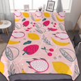 thumbnail image 1 of HAHDAXIA Fruit Pattern Bedding Solid Comforter Set for All Seasons,3 Pieces(1 Comforter+2 Pillowcases),Soft Microfiber Bedding Set Twin(86"x70"), 1 of 7