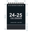 thumbnail image 2 of Mini calendario de escritorio 2024,01-2025,06, calendario de escritorio pequeño portátil, calendarios mensuales de año académico con tapa de pie para planificación, 2 of 5