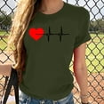 thumbnail image 1 of Fiudx Ofertas de La Semana Moda Mujer Casua Impresión Jersey Manga Corta Camiseta Tops Blusa, 1 of 4