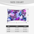 thumbnail image 3 of Plush Throw Pillow Covers, Flying Butterflies Pillow Cases with Invisible Zipper, Breathable Microfiber Pillow Cases Standard Size for Sleeping Bedroom Sofa Living Room 16x24, 3 of 5
