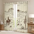 thumbnail image 2 of Manfei Western Cactus Curtains Pack of 2 (42x84 Each) for Teen, Rustic Horse Curtains Blackout, Tribal Cowgirl Cowboy Bedroom Curtains, Curtains Blackout Home Decor, 2 of 6