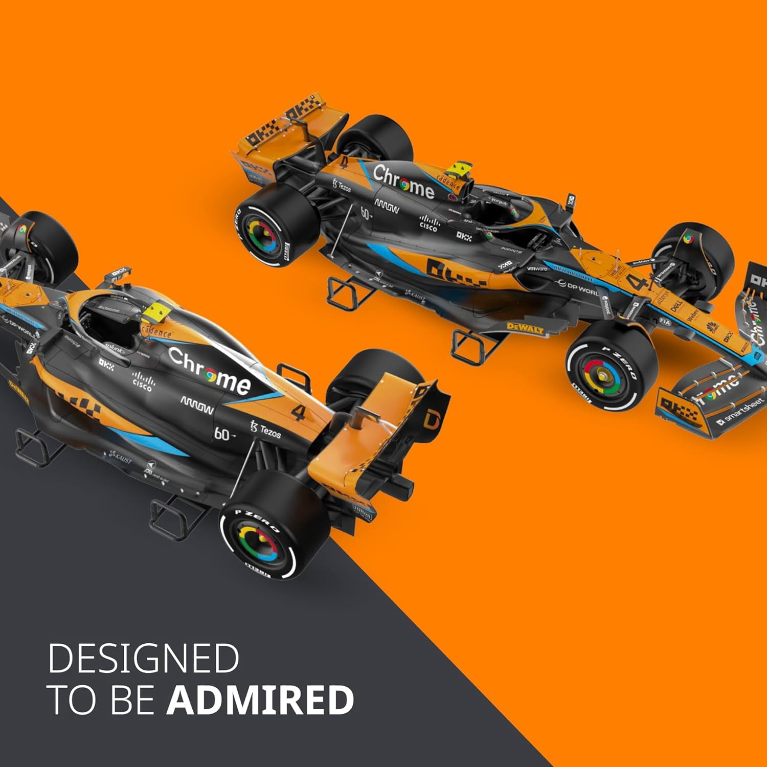 Formula 1 MCL60 Model kit - 1:18 Scale Racing F1 MCL60 Model Inspired by Lando Norris & Oscar Piastri l Building kit, Collectible diecast, 140 Pieces