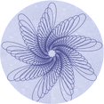 thumbnail image 1 of Ahgly Company Tapis Rond Lavable en Machine Intérieur Transitionnel Bleu Lavande, 6 Pieds Rond, 1 of 7