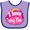 Lavender and Purple, variant on Inktastic Niece Rainbow I Love My Tia Girls Baby Bib