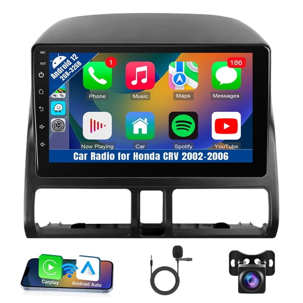 Estéreo de coche Leadfan para Honda CRV 2002 2003 2004 2005 2006 con Carplay Android Auto, pantalla