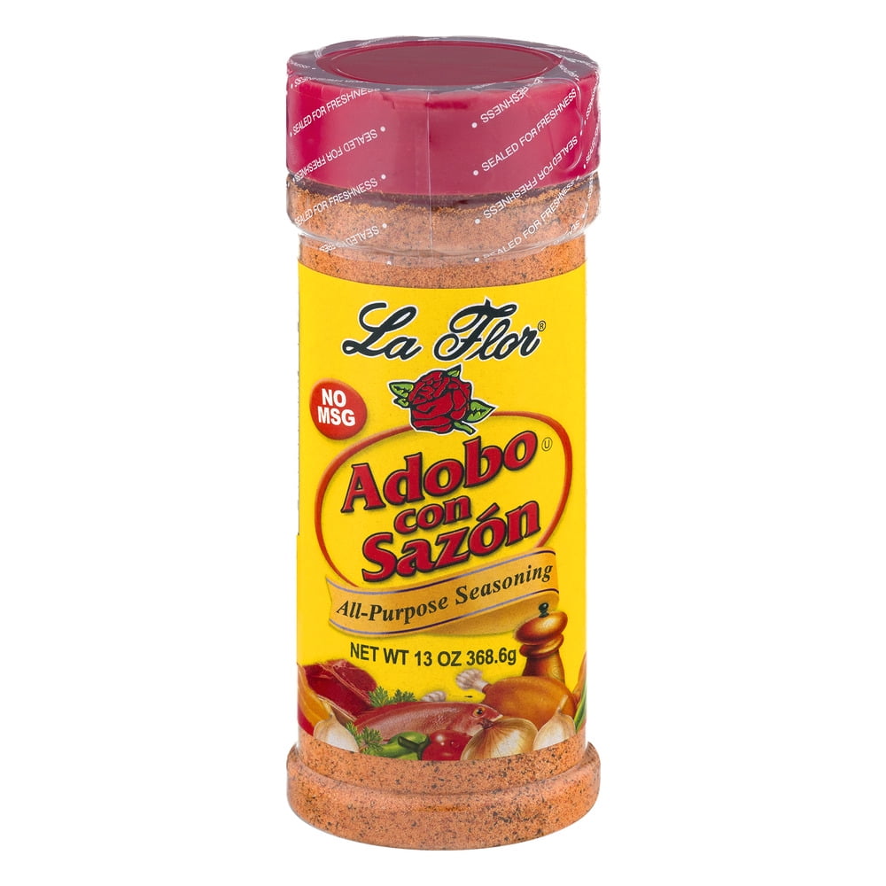 La Flor Adobo Con Sazon, Spices & Seasoning, 13 oz Bottle