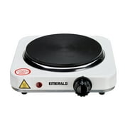Emerald Electric Single Burner in White with Coil Less Top