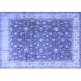 thumbnail image 1 of Ahgly Company Machine Washable Indoor Rectangle Persian Blue Traditional Area Rugs, 5' x 7', 1 of 4