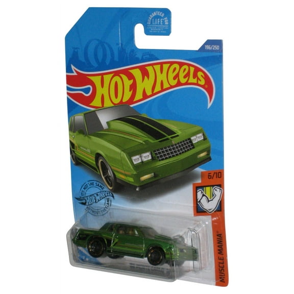 Hot Wheels Muscle Mania 6/10 (2017) Green '86 Monte Carlo SS Toy Car 196/250