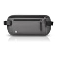 thumbnail image 1 of Riñoneras de viaje, paquete de seguridad antirrobo para teléfono, riñoneras ocultas para hombres y mujeres, bolsa de dinero con bloqueo RFID, portapasaportes delgado, cartera de viaje (gris), 1 of 5