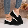 thumbnail image 6 of Women's Casual Loafers Comfortable Plus Velvet Warm Round Toe Low-Top Slip-On Shoes for Indoor and Outdoor Use, 6 of 9