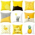 thumbnail image 2 of Yellow Polyester Pillow Case Sofa Car Waist Throw Cushion Cover Home Decor, 2 of 5