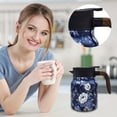 thumbnail image 2 of Vintage Floral Pattern Insulated Teapot With Built-In Infuser, 800Ml Stainless Steel Thermal Carafe With Lid For Hot Drinks, One-Handed Pressurized Water Dispensing, V-Shaped, 2 of 9