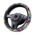 thumbnail image 2 of Rateoe Pink Cow In Sunflower Field Pattern Elastic Stretch Steering Wheel Cover, Universal 15 inch, Microfiber Breathable , Anti-Slip, Odorless, Easy Carry, 2 of 6