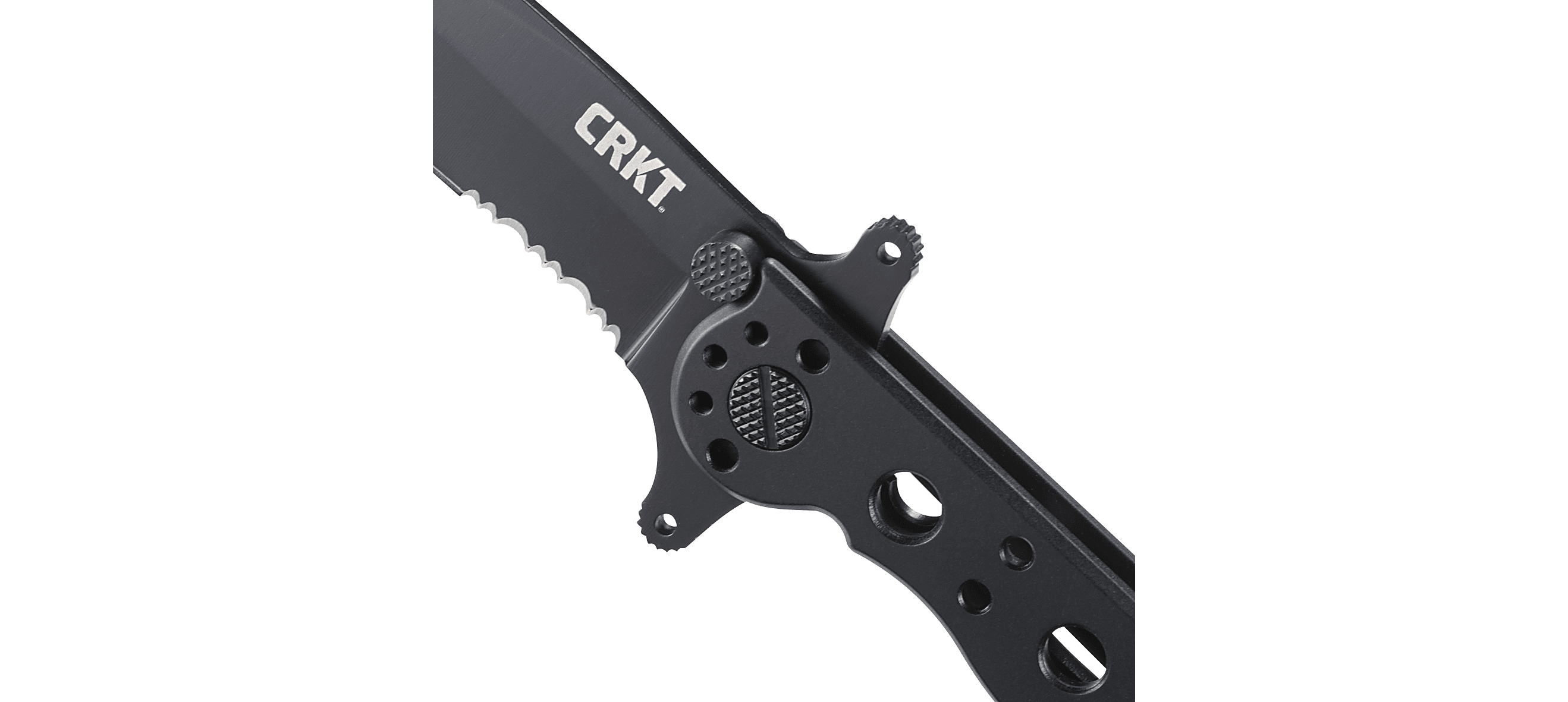 CRKT M21-10KSF Folding Knife with Frame Lock: Stainless Steel Triple Point Serrations Blade, Stainless Steel Handle, Reversible Pocket Clip, M21-10KSF