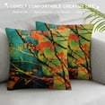 thumbnail image 3 of GOSMITH  Grunge Pillow Cover Abstract Art Green Red Colorful Messy Rust Painting Throw Pillow Coase Double Printed Cushion Cases Bed Sofa Decoration with Hidden Zipper, 3 of 5