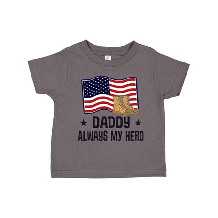 

Inktastic Military Daddy Always My Hero Gift Toddler Boy or Toddler Girl T-Shirt