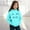 Blue, variant on Kids Athletic Hoodies for Girls Cartoon Print Casual Pullover Warm Sweatshirts Comfortable and Stylish Outfit for Toddlers