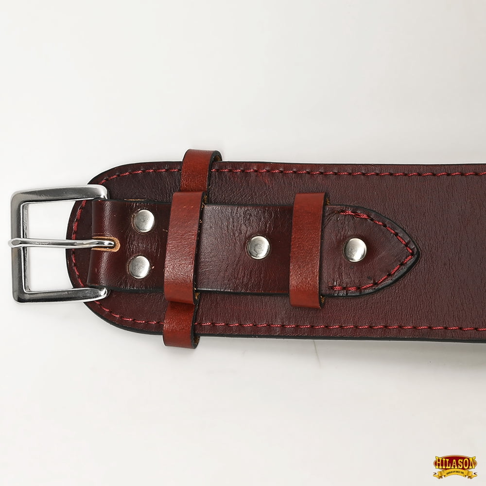 38 In Hilason Western Right Hand Gun Holster Rig 44/45 Cal Leather Cowboy