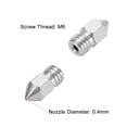 thumbnail image 3 of 0.4mm 3D Printer Nozzle, Fit for MK8 Extruder Head, for 1.75mm Filament Stainless Steel 2pcs, 3 of 4